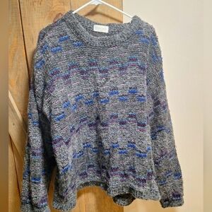 An Allen Wah mens long sleeve mohair,  lambs wool, chenille blend sweater in XL